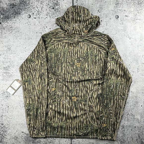 New NWT Howler Bros Loggerhead Hoodie Mens Medium Swamp Country Camo Pocket - Picture 6 of 11